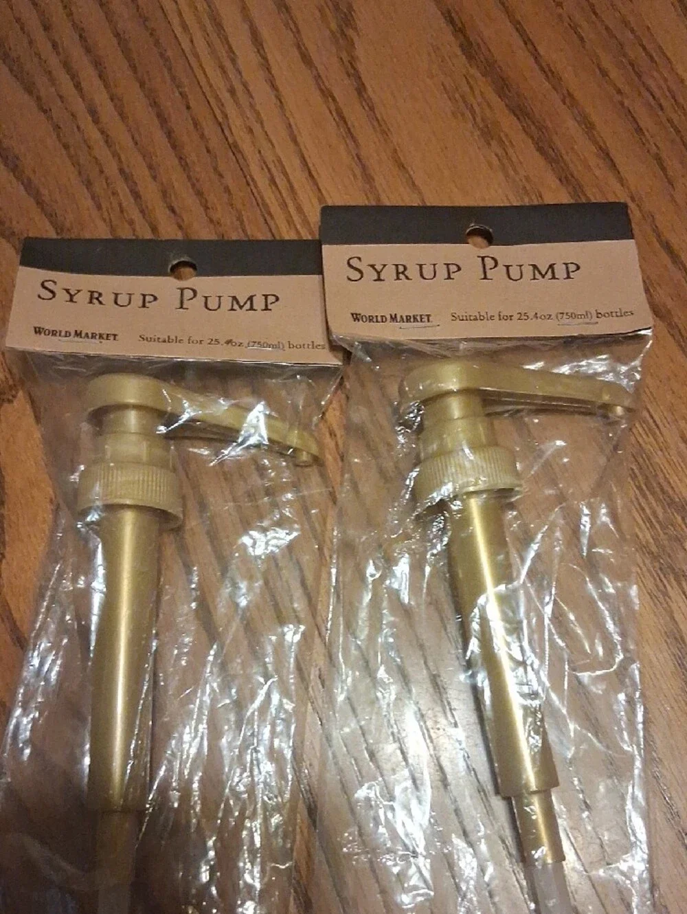 Cost Plus World Market Metallic Gold Syrup Pump - Set of 2